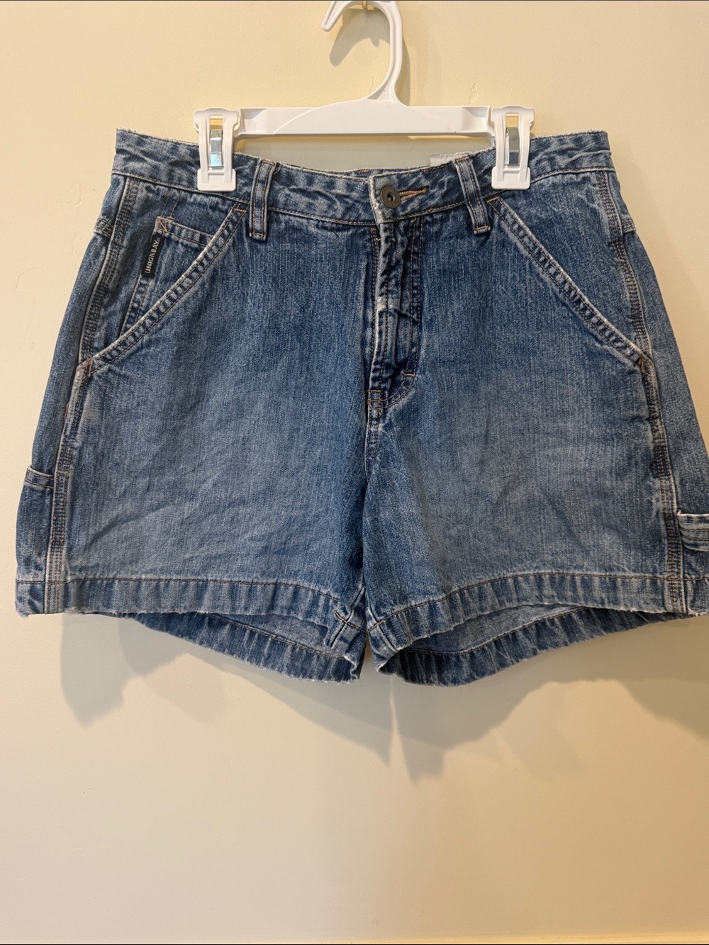Union Bay ‘80s Denim Cargo Jean Shorts Size 5 Retro